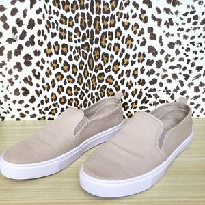 Beige Slip Ons